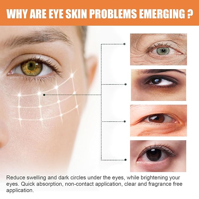 3Pcs Revive Glow Vitamin C Eye Balm, Hydrating Eye Cream, Glow Eye Balm Stick, Brightening and Reducing Dark Circle, Reduces Puffiness