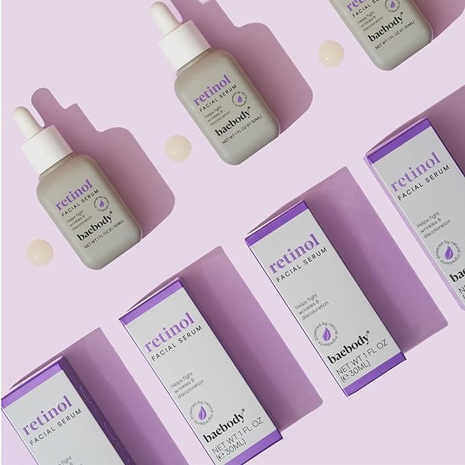 Baebody Made in USA Retinol Serum for Face - Anti Aging Serum for Fine Lines & Wrinkles - - Retinol for Face with Jojoba Oil & Green Tea (1 fl oz/30 ml)