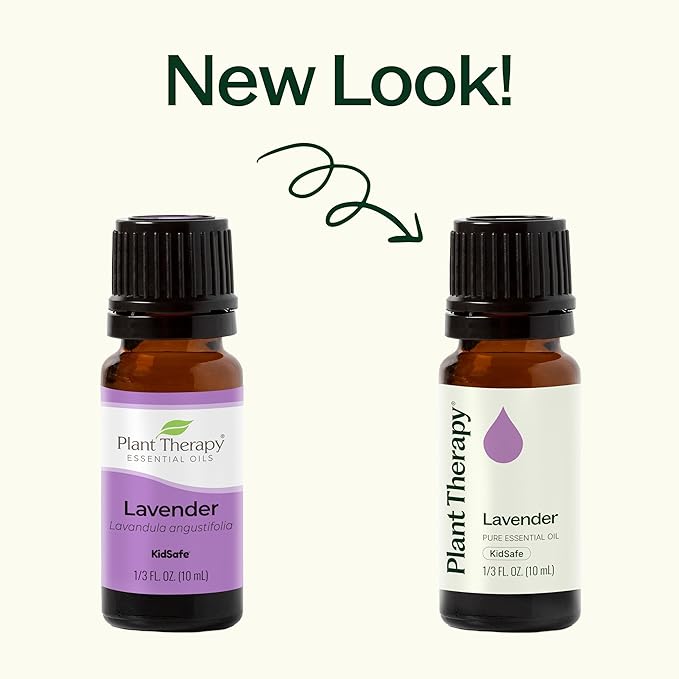 Plant Therapy Lavender Essential Oil 100% Pure, Undiluted, Therapeutic Grade, Aromatherapy Diffuser for Relaxation and Body Care, Healthy Skin and Hair, 10 mL (1/3 oz)