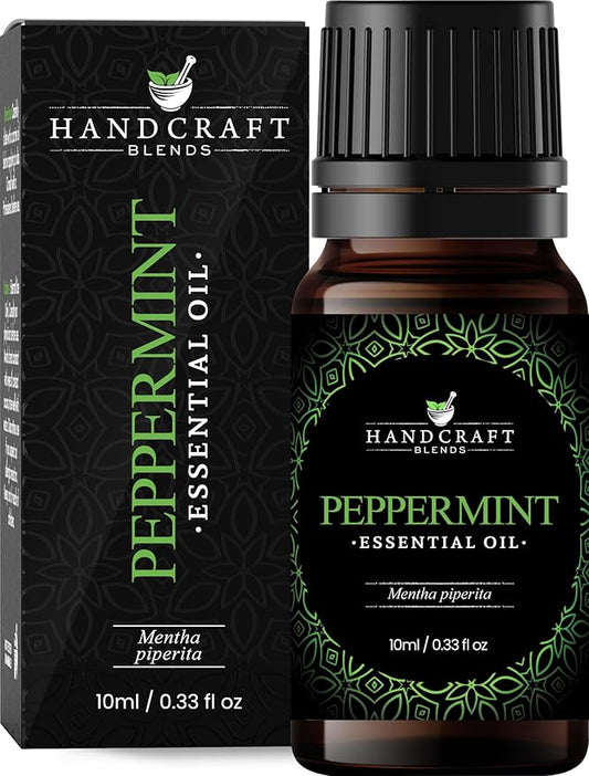Handcraft Blends Peppermint Essential Oil - 0.33 Fl Oz - 100% Pure and Natural - Premium Grade Essential Oil for Diffuser and Aromatherapy