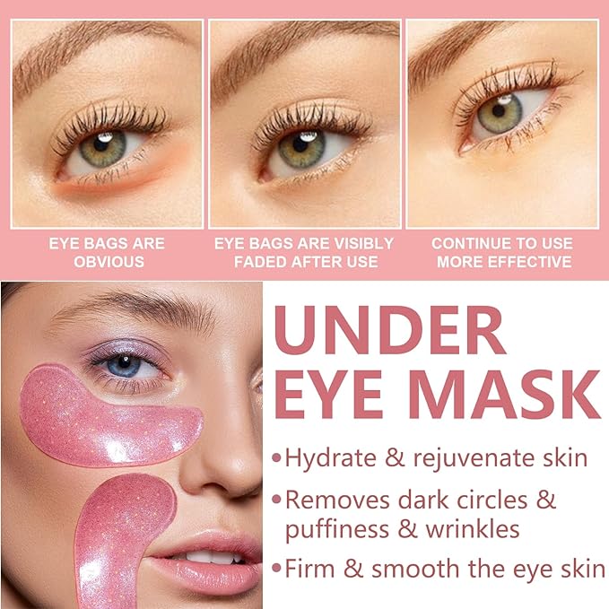 30 Pairs Lip Mask & Eye Mask,Under Eye Patches For Reducing Fine Lines & Dark Circles,Moisturizing Lip Spa Daily Labial Masks,Hydrating Adult Spa Party Favors Bridesmaid Gifts Birthday Gifts