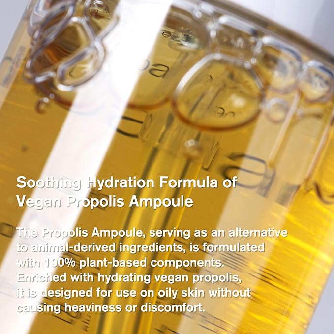 Propolis.T Ampoule, Vegan Korean Facial Serum with Vegan Propolis, for Dry and Sagging Skin (50ml / 1.69 fl. oz.), Korean Skin Care