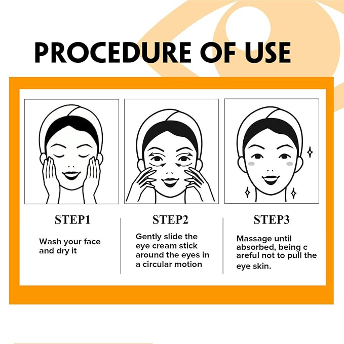 2 PCS Turmeric Retinol Eye Stick,Eye Balm Stick Hydrating for Dark Circle,Wrinkles,Visible Results in 3-4 Weeks,Anti Aging Under Eye,Retinol Eye Cream For Puffiness and Bags Reduces Fine Lines