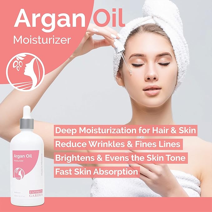 Fatima's Garden Rose Petal Argan Oil - Organic Anti-Aging Moisturizer, 50ml