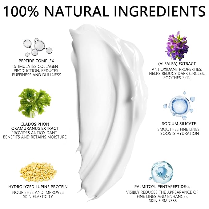 Elegacell Temporary Eye Tightener Cream Instant Firm Eye - Smooth the Look of Fine Lines, 1 Fl oz / 30ml