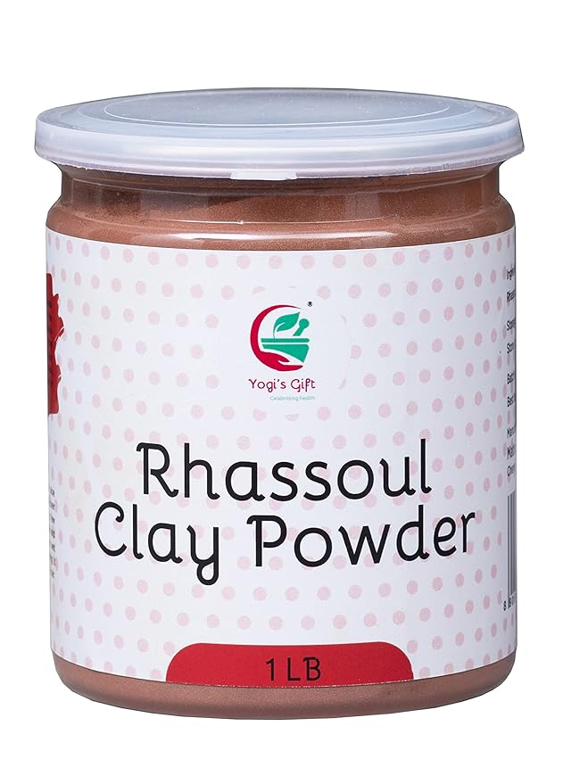 Rhassoul Clay for Hair & Face 1 LB | 100% Pure Rhassoul Clay Hair Mask Ingredient | May Stain Skin & Hair When Used Wet