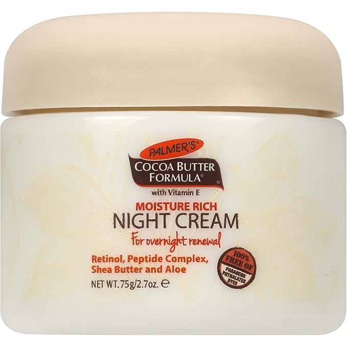 Palmer's Cocoa Butter Formula Overnight Moisture Rich Night Facial Cream, 2.7 Ounces (Pack of 6)