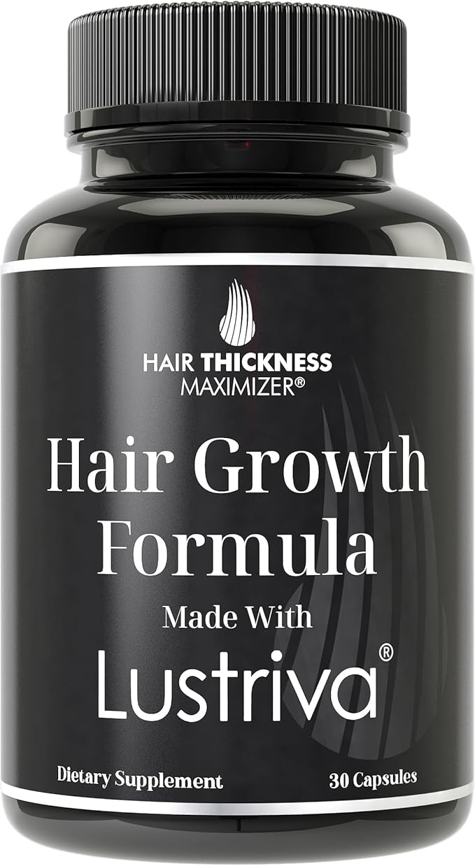 Lustriva Hair Growth Supplement - Clinically Proven in A Double-Blind Study for Hair Growth and Skin. for Both Women and Men. Enhanced with Biotin 10000mcg for Max Results