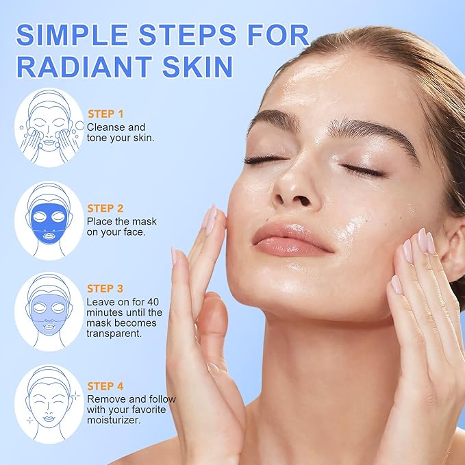 Collagen Face Mask, Deep Collagen Mask Overnight, Anti-Wrinkle Lifting Face Masks Skincare, Hydrating Face Masks Overnight Face Mask Collagen Face Mask for Women, Facial Masks for All Skin Types 6PCS