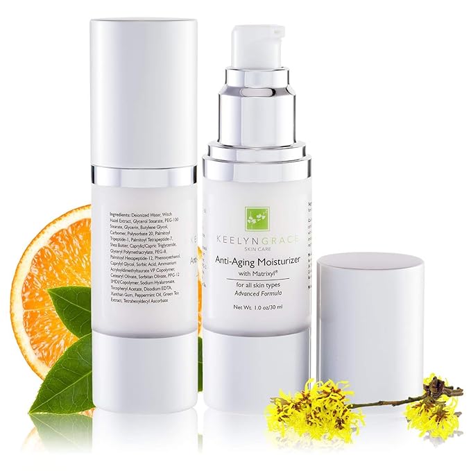 The BEST Anti Aging Moisturizer with Matrixyl 3000 By Keelyn Grace - All in One Facial Day and Night Cream for Men & Women with Advanced Peptides, Vitamin C, E, Hyaluronic Acid