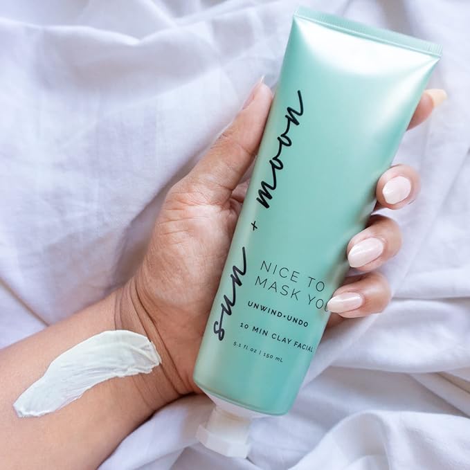 Nice to Mask You Unwind + Undo 10 Min Clay Facial with Kaolin Clay & Rose, 5.1 fl oz