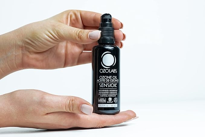 OZOLABS® OZONATED OIL - SENSIOIL© | Certified Organic Ozonated Olive & Sunflower Oils | Deep Hydration & Skin Regeneration | ISO 9001 | 1.7 fl. oz.