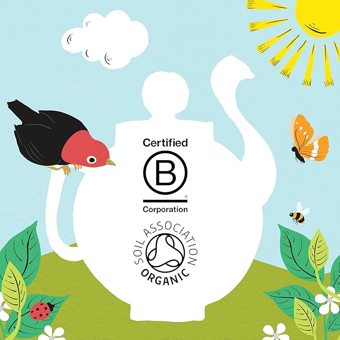 Clipper Tea, Orange & Turmeric, Organic Tea with Licorice Root, Orange Peel and Hibiscus, Plant Based Herbal Tea, Caffeine Free British Tea, 6 Pack, 120 Unbleached Tea Bags