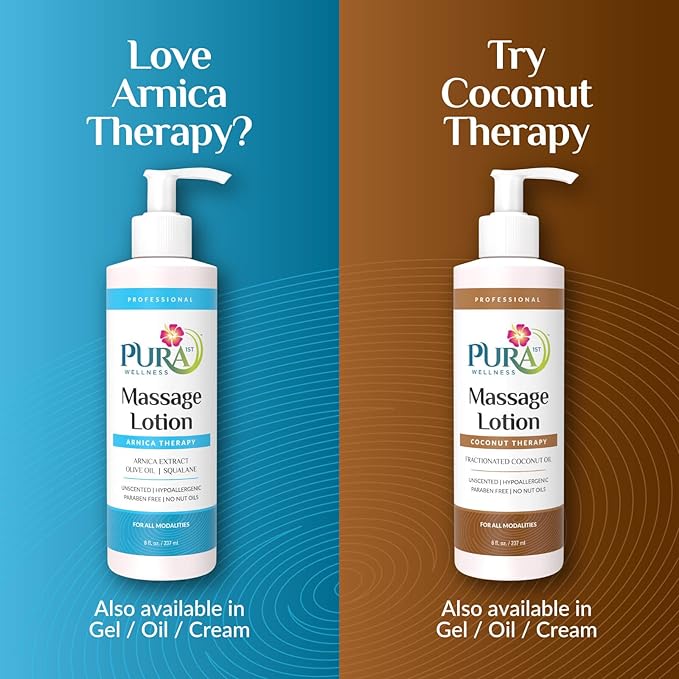Arnica Massage Lotion, Hypoallergenic Formula, Massage Lotion for Muscle Relief, Unscented Deep Tissue Arnica Lotion, Physical Therapy Lotion, Massage Lotion for Massage Therapy, 8oz