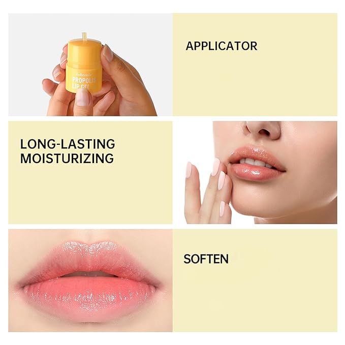 Lip Gel-Honey Moisturizing Lip Balm Lip Mask Soften & Plumping Lips, Long-Lasting Nourishing Moisturizing Lip Balm for Lip Care & Dry Lips, 0.52Oz