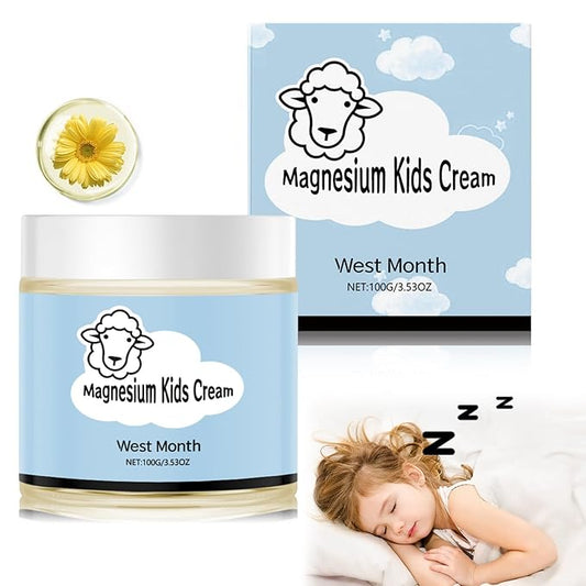 2Pcs Magnesium Lotion for Kids, Juniors Bedtime Lotion By 8 Sheep Kids, Magnesium L otion For Sleep, Gentle Natural Calming Cream for Restful Sleep, Relaxation (200g/7.06oz)