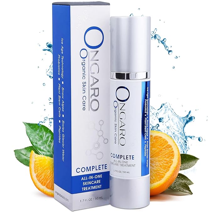 Ongaro Beauty - All-In-One Complete, Anti Aging Face Serum for all 7 Signs of Aging, Anti Wrinkle Serum and Hyaluronic Acid Face Serum with Vitamin C, Skin Moisturizer for Dark Spots - 1.7 Fl oz