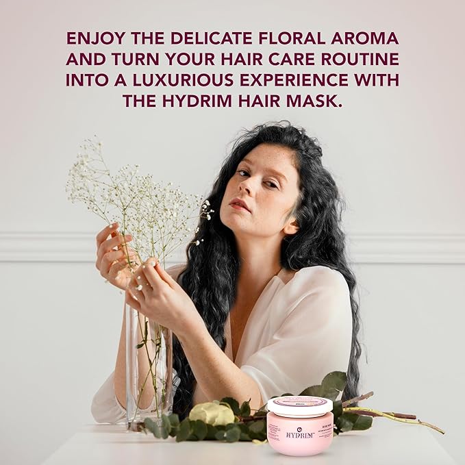 Botanical Hydrating Hair Mask for Damaged Hair – Max Repair & Deep Hair Conditioner – Hair Moisturizer, Infused with Argan Oil Plus 10 More Nourishing Oils – Fresh Floral Aroma, 8.45 fl oz