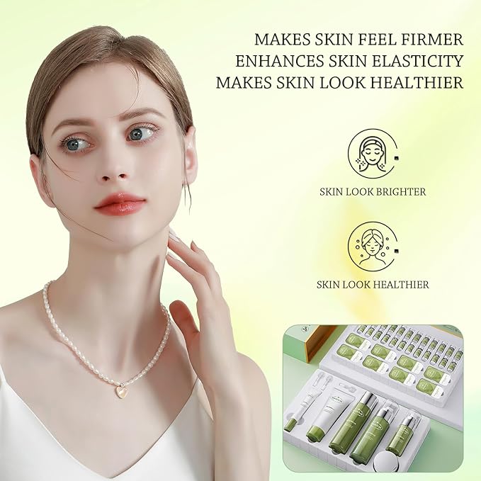 38 PCS Moisturizing Skin Care Set Gentle Skin | Complete Skincare Beauty Skin Care Kit Gift Sets & Kits with Cleanser, Toner, Lotion, Essence, Face Cream, Eye Cream for Women Girl Gifts
