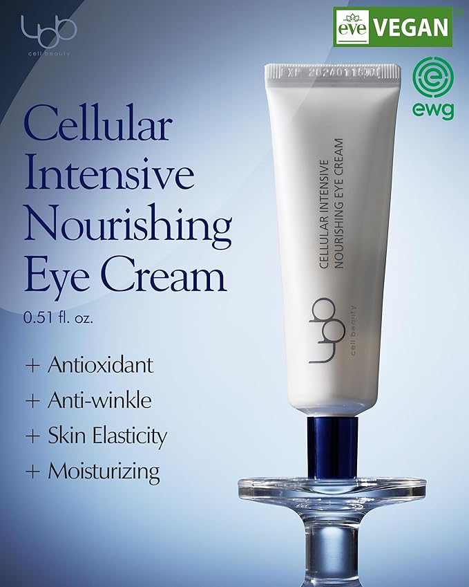 LBB Cellular Intensive Nourishing Eye Cream - Vegan Eye Lifting Treatment - Improves Wrinkles, Anti Aging, Nourishing - Tangerine Cellular Water, Shea Butter, Vitamin E, 0.5 oz.