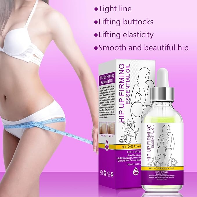 Safudan Hip Plump Up Oil,Firming Body Oil, Natural Herbal Hip Lift Buttock Massage Oil, Butt Firming Enhancement Essential Oil for Women, Firming & Lifting Fast (5 PCS)