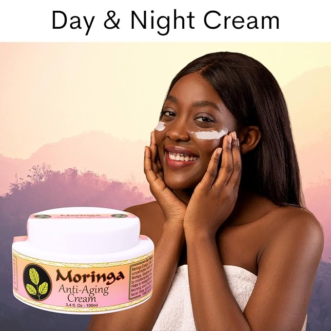 Moringa Anti Aging Cream 13 Natural Herbs with Antioxidants 3.4 oz