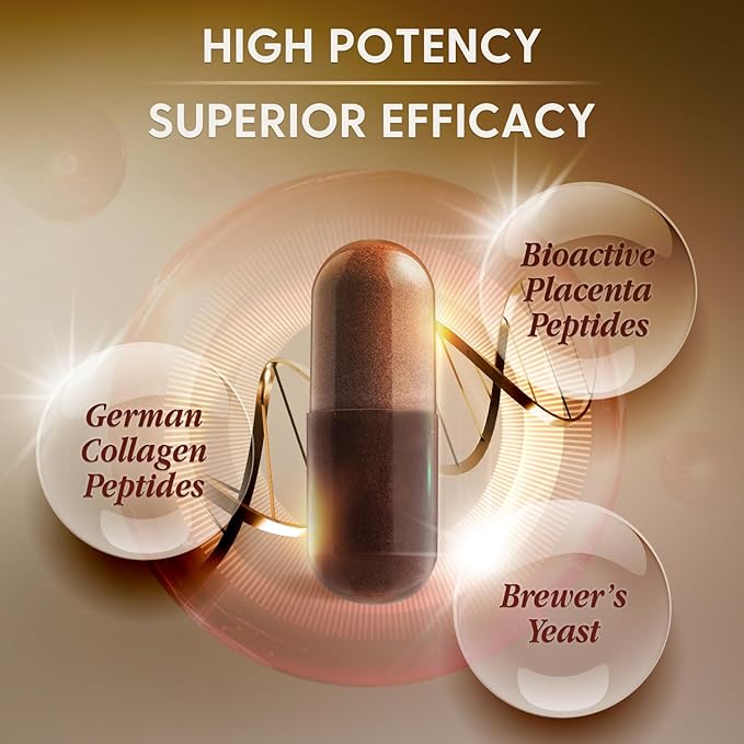 LABO Nutrition Le Ageless – Placenta Cell Rejuvenating Therapy from Japan – Enhanced with Collagen Peptide and Brewer’s Yeast to Supports Immune Health, Skin Regeneration, Anti-Aging – 60 CapsulesX3