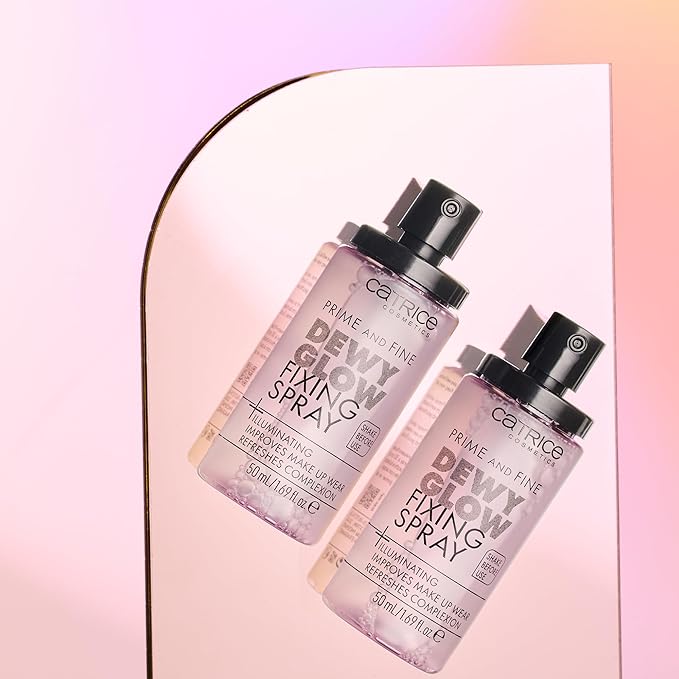 Catrice | Prime & Fine Illuminating Dewy Glow Spray | Transparent and Fast Drying Fixing Spray| Paraben Free & Vegan | Cruelty Free (Pack of 1)