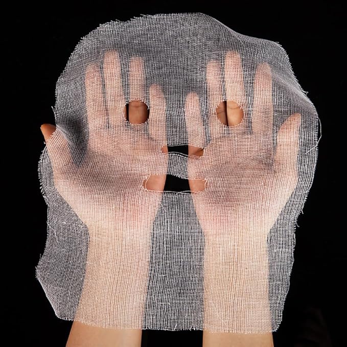 100 Pcs Large Facial Gauze Masks Spa Gauze Face Masks Gauze Mask Sheets Pre Cut Face Covers Skin Care Face Mask Sheets Soft Gauze Face Pads for Women Girls