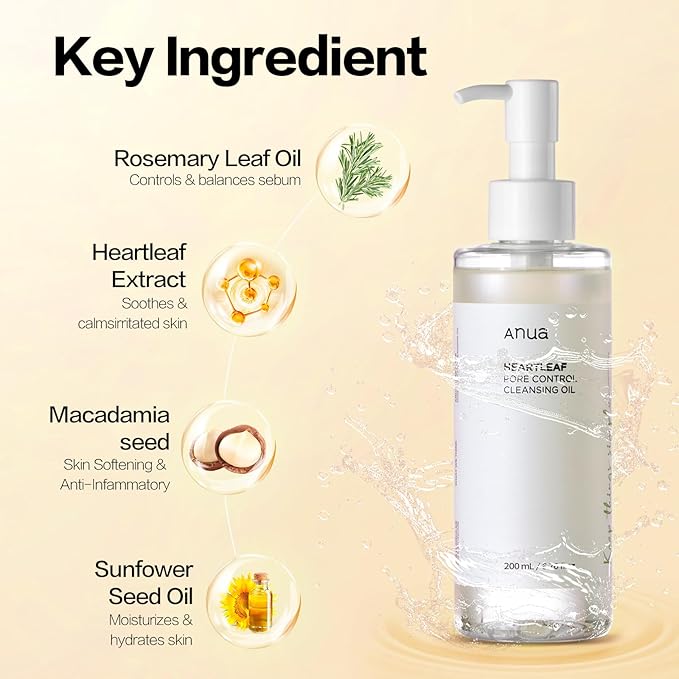 200ML Deep Cleansing Oil, Pore Control Cleanser for Face, Makeup Blackhead Remover Oil, Korean Skin Care