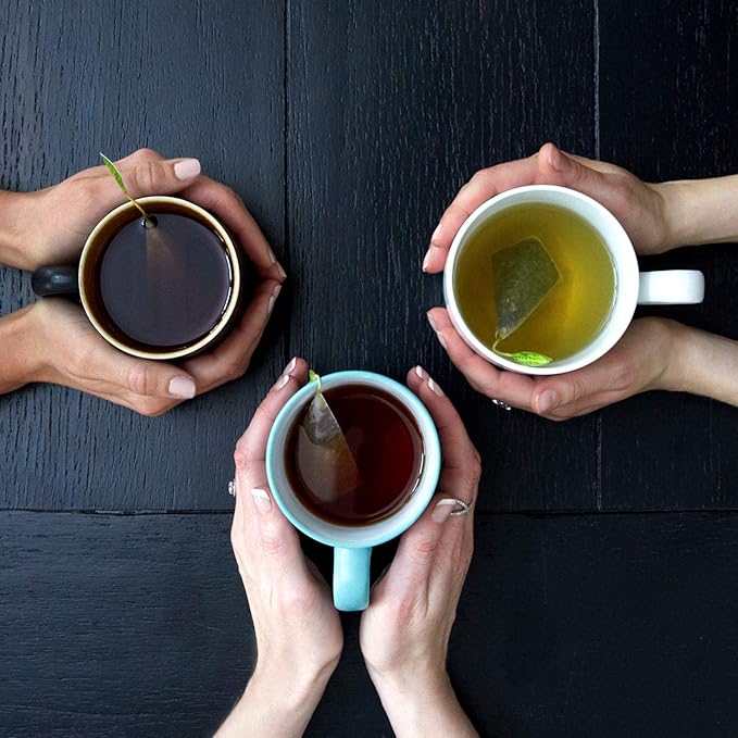 Tea Forte Tea Tasting Assortment Premium Petite Presentation Box Gift Set Sampler, 10 Count, 1 of Each Variety Individually Wrapped Handcrafted Pyramid Infuser Bags