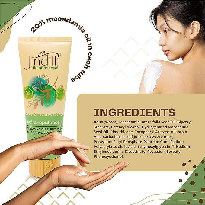 Hydra-Opulence Macadamia Body Lotion for Women and Men, All-Natural, Cruelty-Free Moisturizer with Aloe Vera. Ideal for Sensitive Skin, Eczema, Rosacea, Sunburn, Massages. (16.9 fl oz)