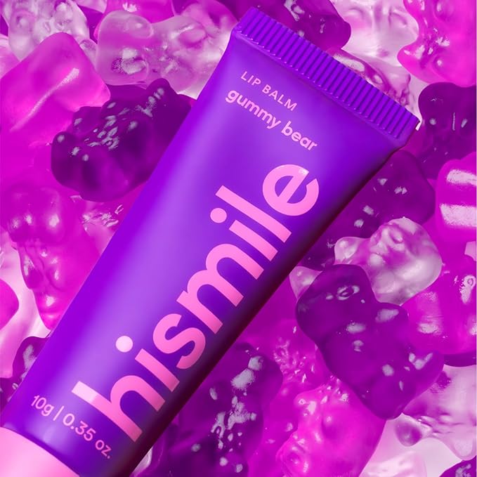 Hismile Lip Balm, Flavoured Lip Balm, Lasting Hydration, Lip Hydration, Vegan Lip Balm, Untinited Lip Balm (10g, Gummy Bear)