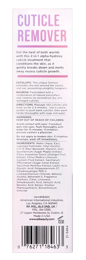 Flowery Cuticle Remover, 2-in-1 Treatment, Softens and Removes Dead Skin Cells, 0.5 Ounce, 1-pack