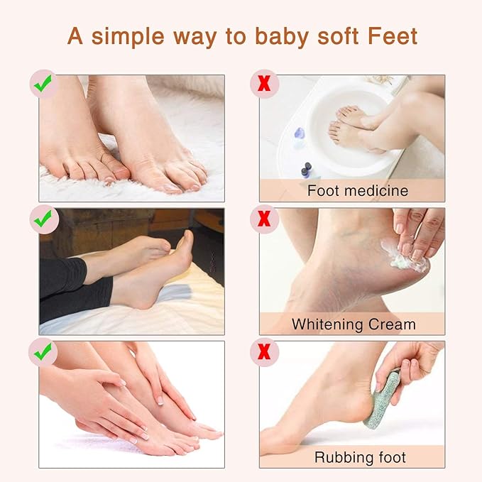 ALIVER Foot Peel Mask 3 Pack, Exfoliator Peel Off Calluses Dead Skin Callus Remover, Baby Soft Smooth Touch Feet-Men Women (Lavender)