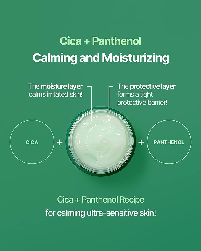 [K Beauty Snp] CICA Panthenol Moisturizing Cream | Overnight Face Cream | Soothing, Moisturizing, and Hydrating Facial Mask with Hyaluronic Acid | Korean Skin Care Overnight Moisturizer | 2.70 Fl Oz