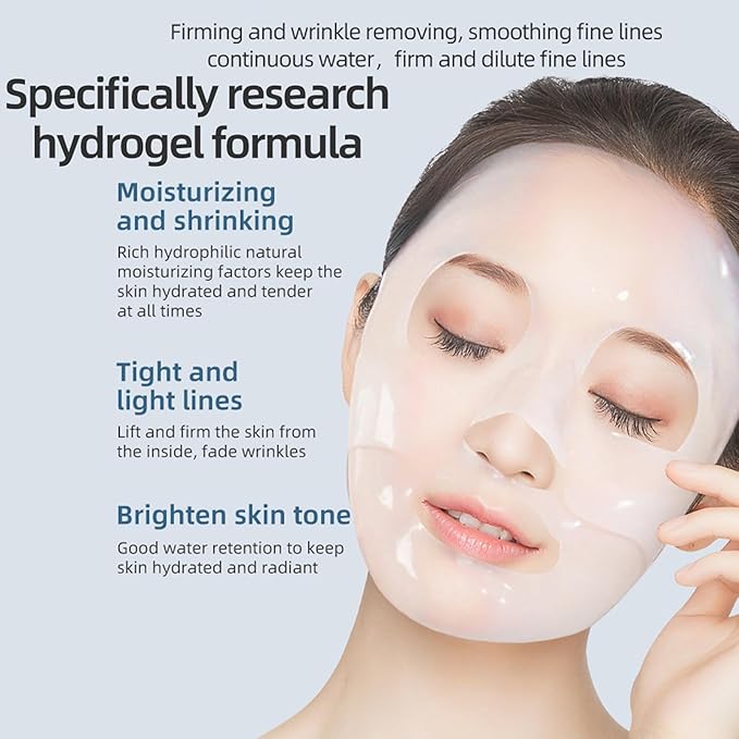 4 Pack Collagen Face Mask – Anti-Aging, Firming, and Moisturizing Bio-Collagen Mask for Radiant Skin – Reduces Fine Lines and Wrinkles, Instant Brightening