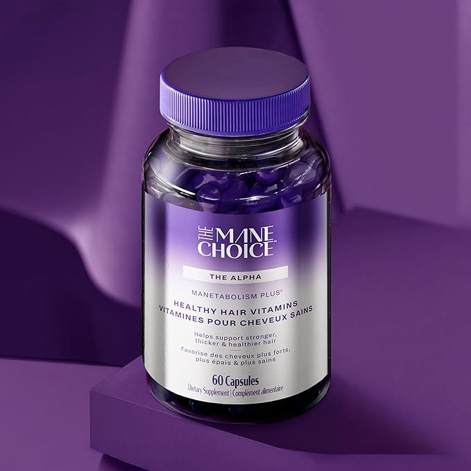 The Mane Choice MANETABOLISM Plus Healthy Hair Growth Vitamins - Supplements for Longer, Thicker, Healthier Hair - Hair Skin & Nails Vitamins for Women & Men (60 Capsules) Packaging May Vary