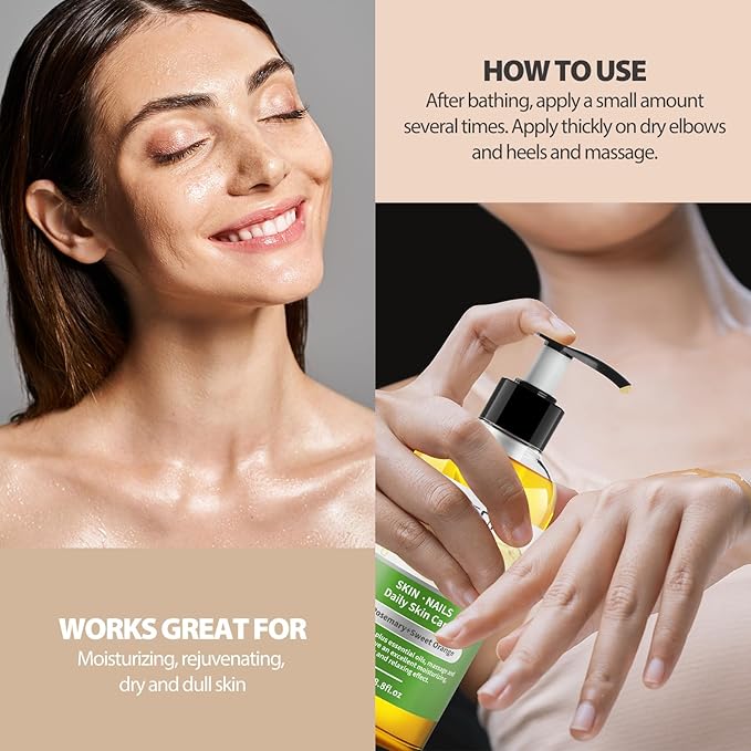 Basil Body Oil 8.8fl.oz and 4fl.oz Organic Cold Pressed Castor Oil