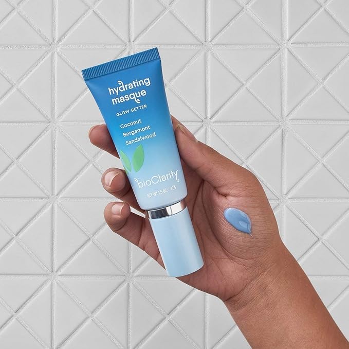 BioClarity 3-Step Essentials Skin Care Routine with Hydrating Mask for Normal and Oily Skin Types | Cleanse, Restore, Moisturize, Hydrate | 100% Clean Vegan Ingredients | Mini Size