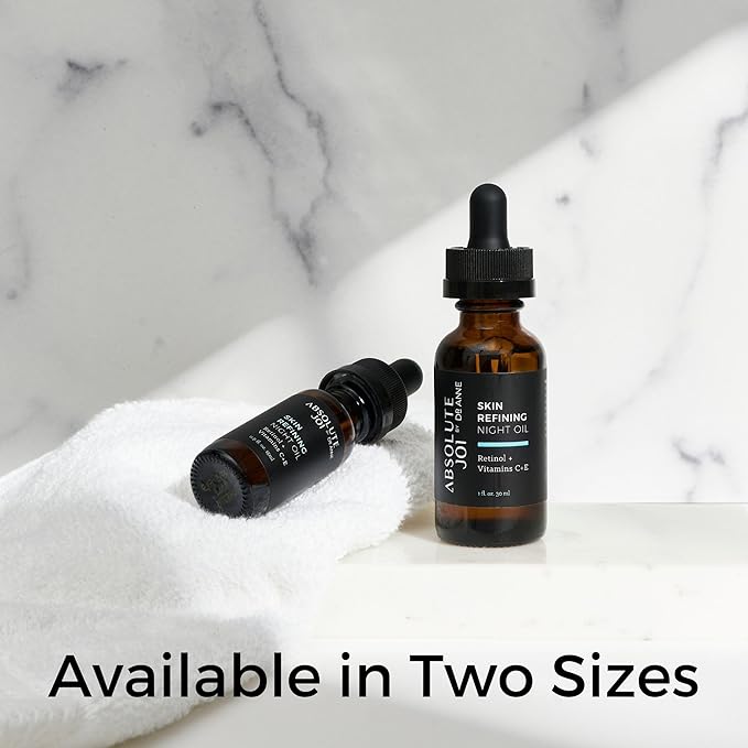 Retinol Oil Serum with Vitamin C, Skin Refining Night Oil for Fine Lines and Hyperpigmentation with Sensitive Skin Friendly Granactive Retinoid - Unscented - 0.5 Fl Oz Sample Size