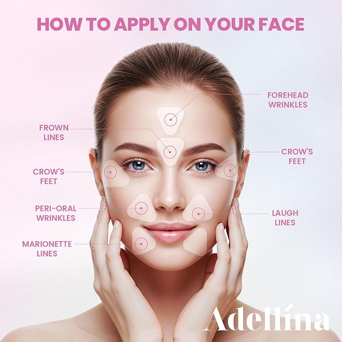 Anti Wrinkle Forehead and Facial Wrinkle Patches: Anti Wrinkle Patches Overnight - Smile Line Pathces - Facial Wrinkle Patche for Forehead, Smile Line, Under Eye 144 Pcs (Purple1)