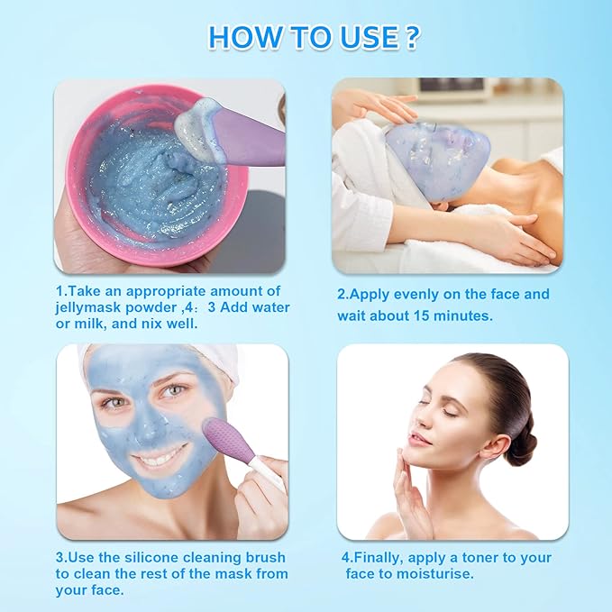 Jelly Mask Powder for Facials，Hyalorunic Acid Jelly Face Mask，Vampire Jelly Mask for Facials Professional