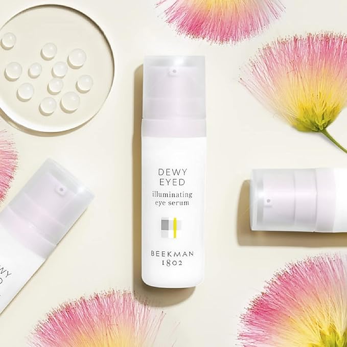 Beekman 1802 Dewy Eyed Illuminating Eye Serum - Fragrance Free - 0.16 oz - Reduces Puffiness & Dark Circles - With Goat Milk & Aloe Vera - Good for Sensitive Skin - Cruelty Free