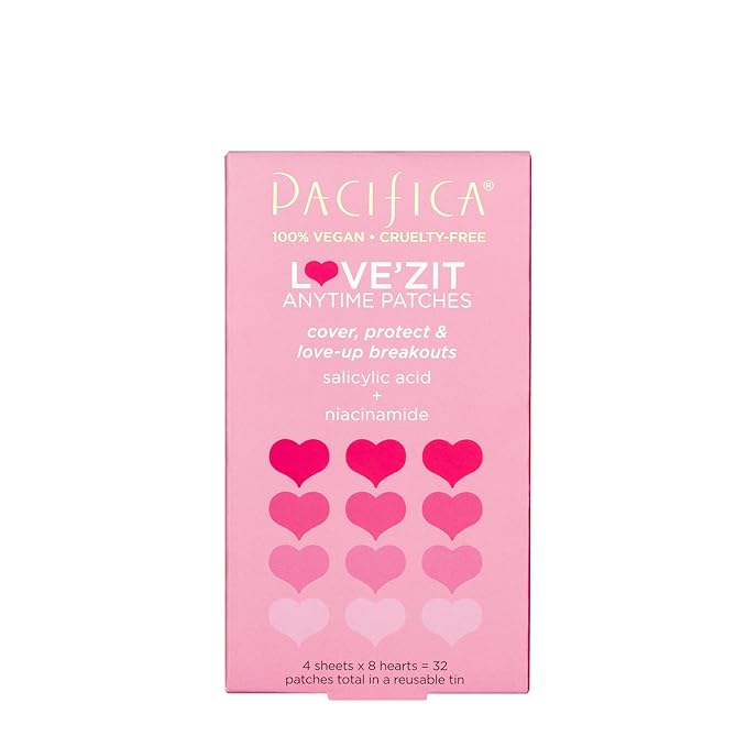 Pacifica Pimple Patches - Love'Zit Anytime Pimple Patches for Face - for Zits, Blemishes, & Breakouts - w/Salicylic Acid & Niacinamide Acne Fighting Vegan, Clean Beauty, Dermatologist Tested
