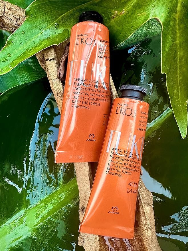 natura - Ekos Tukumã Hand Cream - Moisturize & Improve Skin Texture - Boost Natural Hyaluronic Acid - Anti-Signs - Vegan Skin Care - 2.6 oz (75g)