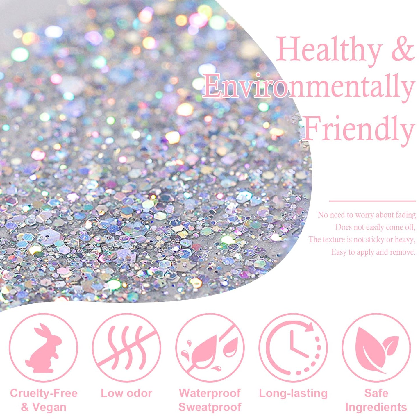 Glitter Eyeshadow Palette, 24 Colors Highly Pressed Pigmented Metallic Shimmer Sparkly Glitter Eyeshadow Makeup Pallet Palettes,Pink Blue Green Red Gold Purple Long Lasting Waterproof (24pcsA)