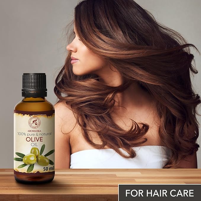 Olive Oil Extra Virgin 1.7 Fl Oz - 100% Pure Unrefined - Best for Hair - Skin - Nails - Lips - Face - Body - Scalp - Great for Beauty - Massage Oil Base - Spa - Olive Oil Cold Pressed - Glass Bottle