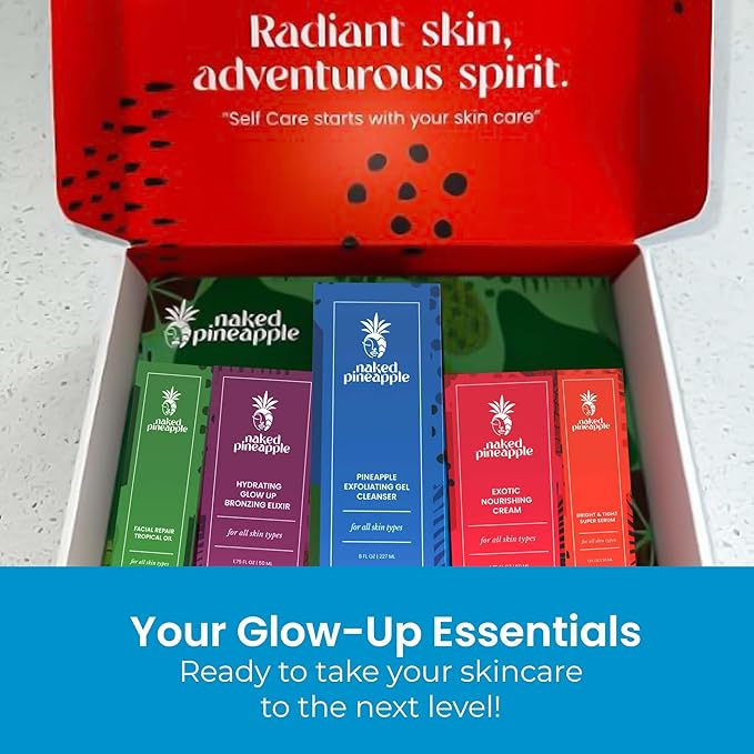 VIP Bundle - Gel Cleanser, Super Serum Facial Repair, Nourishing Cream, and Bronzing Elixir - Your Glow-Up Essentials