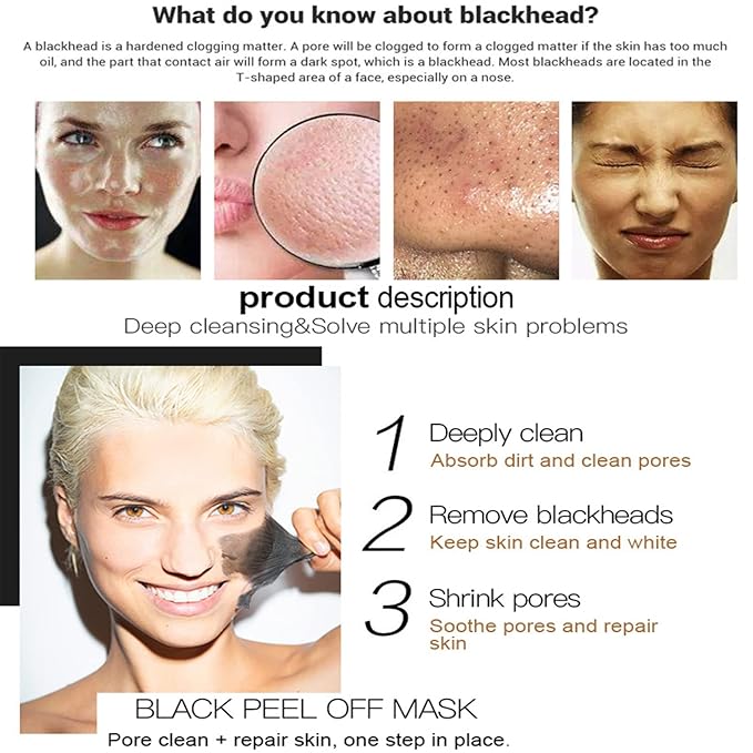 AICHUN BEAUTY Bamboo Charcoal Peel Off Mask Complex Rejuvenating System Deep Cleansing Exfoliating Hydrating 120ml/4.06fl.oz